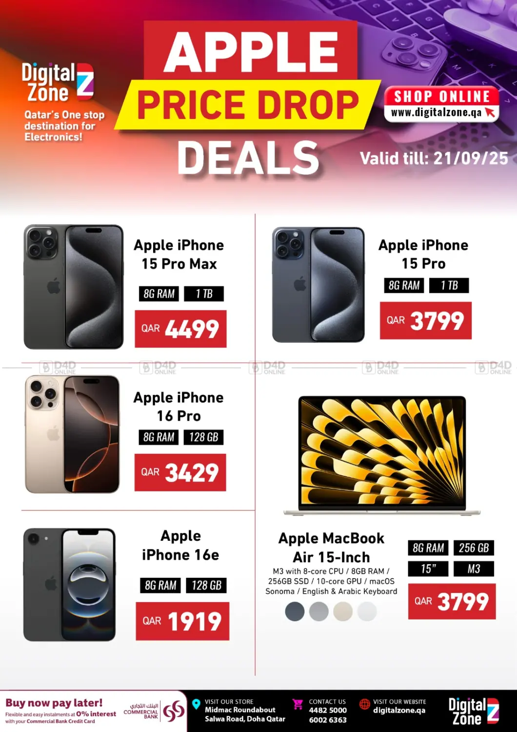 صفحة رقم 1 من Apple price Drop Deals في ديجيتال زون للتجارة